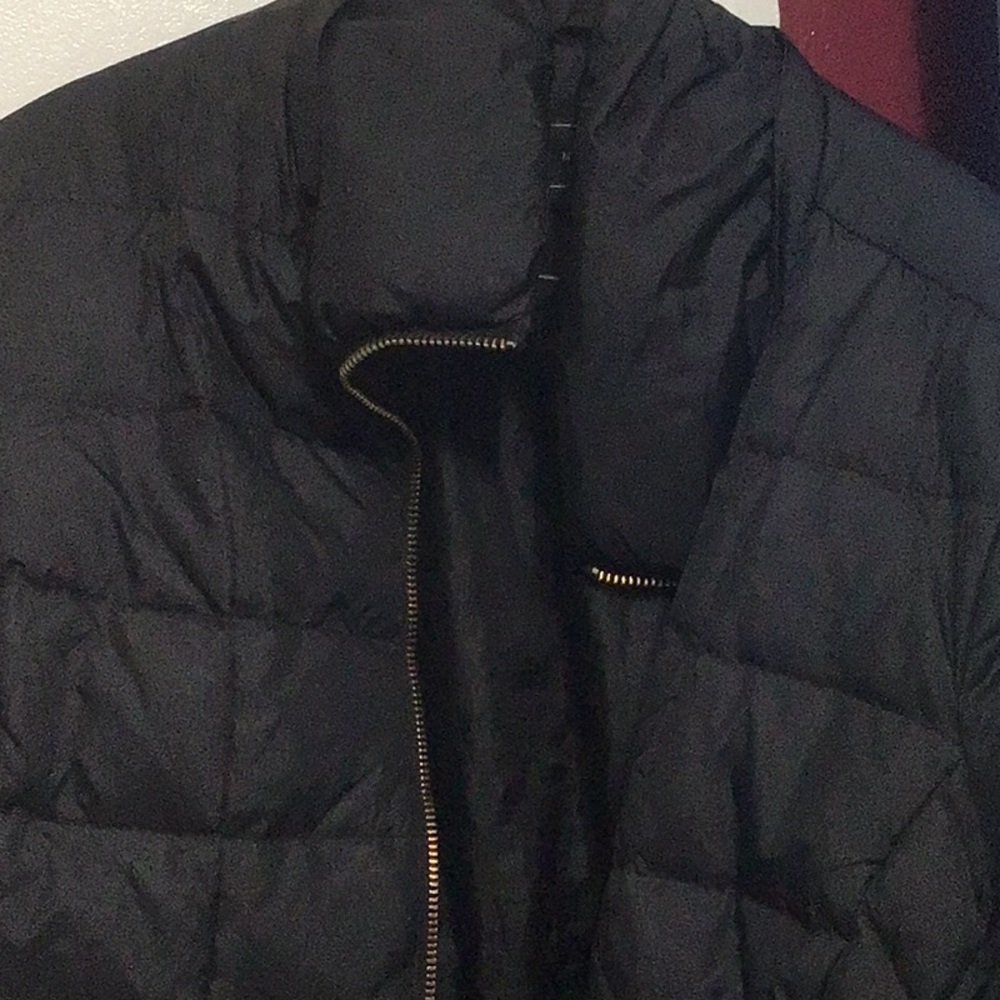 Black women’s bubble coat.